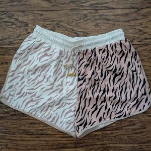 Jess Lea‎ Neutral Color Zebra Print Shorts